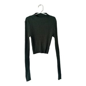 Kendall & Kylie Hunter Green Mock Neck Sweater